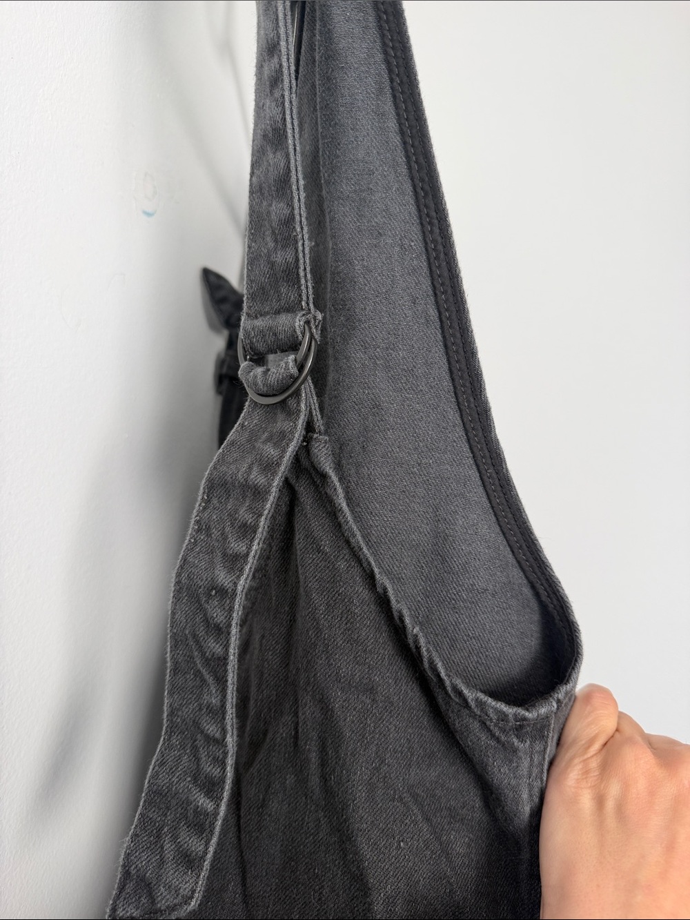 Free People - HIGH ROLLER Black Denim Overalls with Front Pockets - Picture 2 of 3